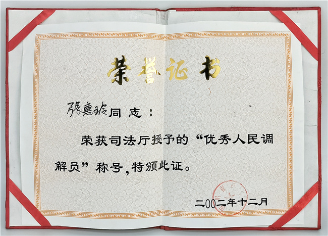 优秀人民调解员