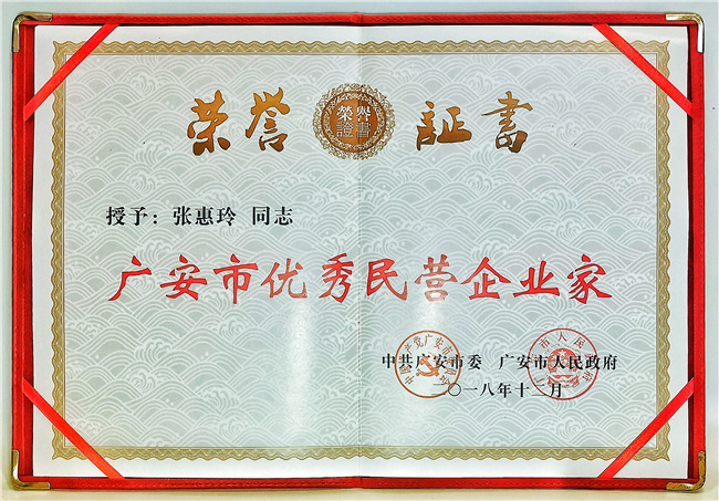 广安市优秀民营企业家