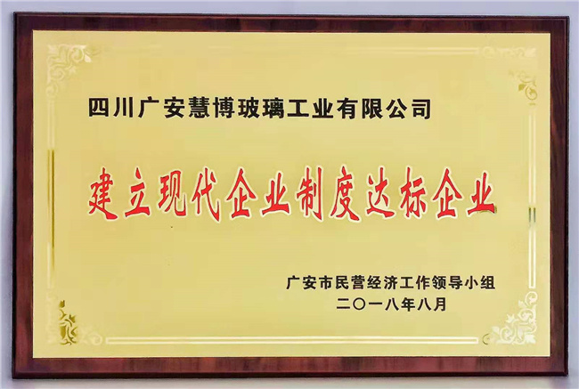 建立现代企业制度达标企业