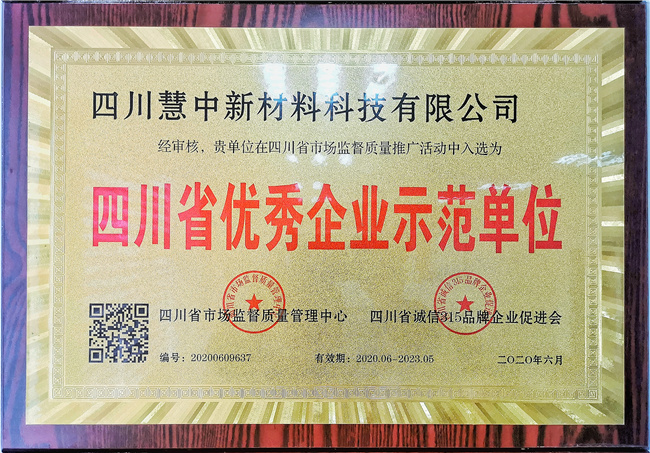 四川省优秀企业示范单位